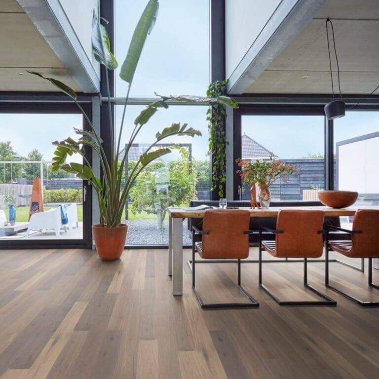 Lamel Parket Reseda Rustiek gerookt wit 5105 vooraf geoiled, Parket, Lamel parket vloer, 75 m² of meer, Nieuw