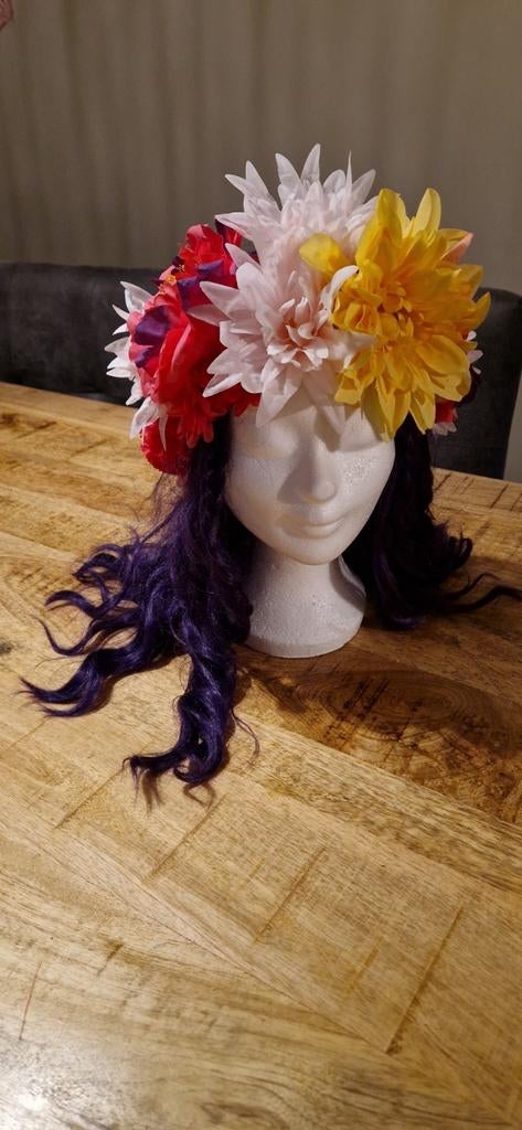 Bloemenkrans handgemaakt, Ophalen of Verzenden, Nieuw, Carnaval, Accessoires