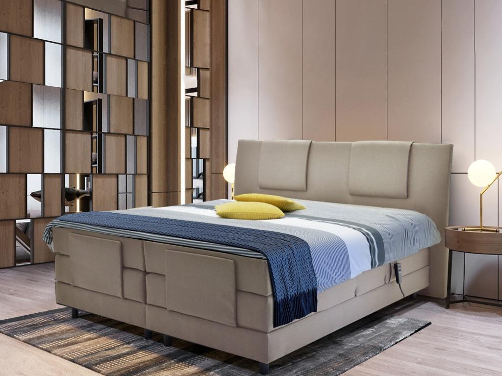 M-RAY Luxe Elektrische Boxspring nu voor €2295,-, Ophalen, Zwart, 200 cm, 160 cm