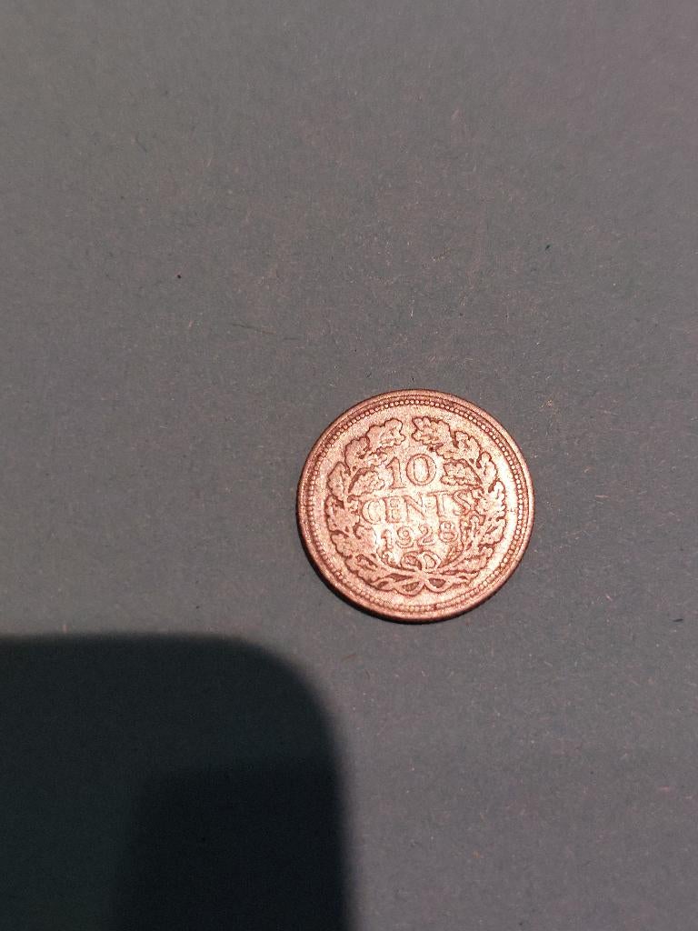 10 cent 1928, Postzegels en Munten, Munten | Nederland, Ophalen, Koningin Wilhelmina, 10 cent, Zilver