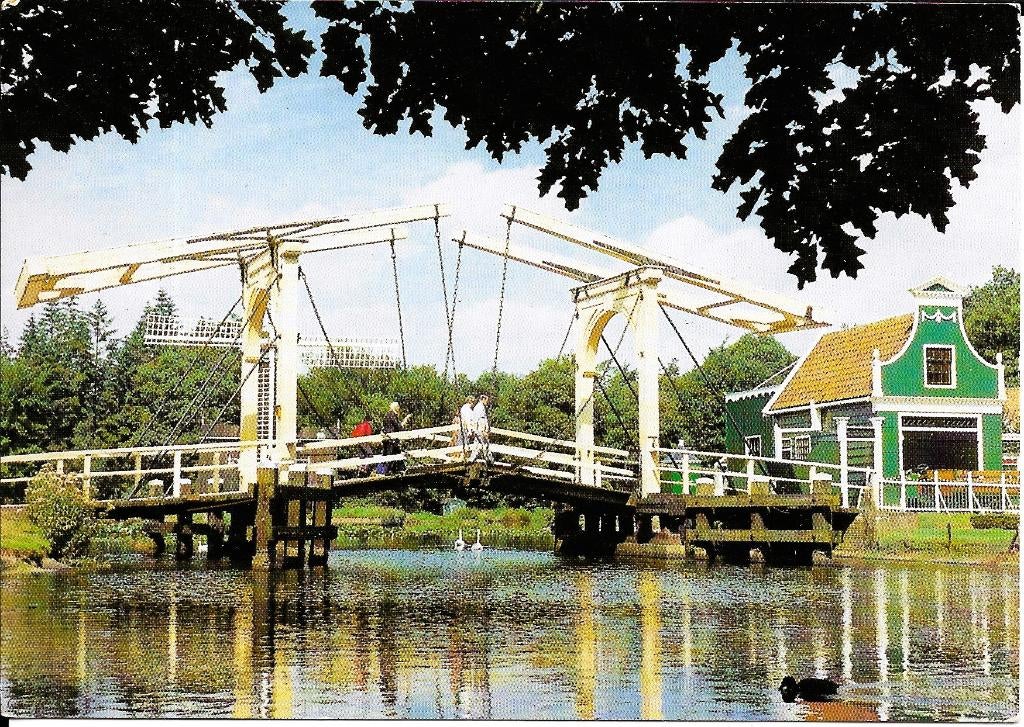 Ansichtkaart	Arnhem	Nederlands Openluchtmuseum	 Ophaalbrug, Verzenden, 1980 tot heden, Gelopen, Gelderland
