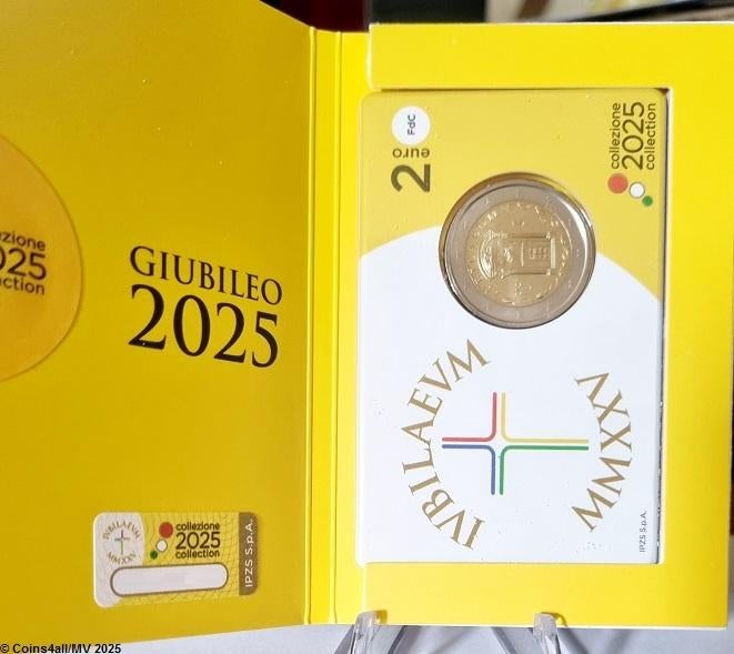 Italië 2 euro 2025: Heilig Jaar 2025, BU in coincard