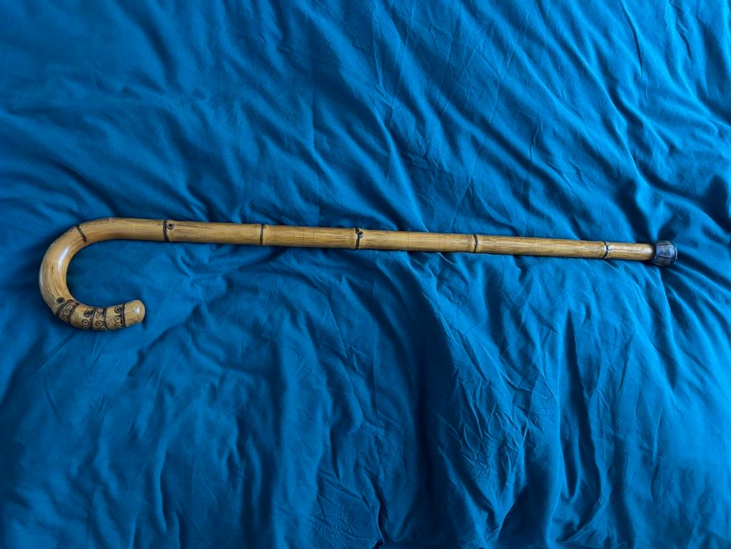 bamboe wandelstok - 80cm hoog, Ophalen, Gebruikt