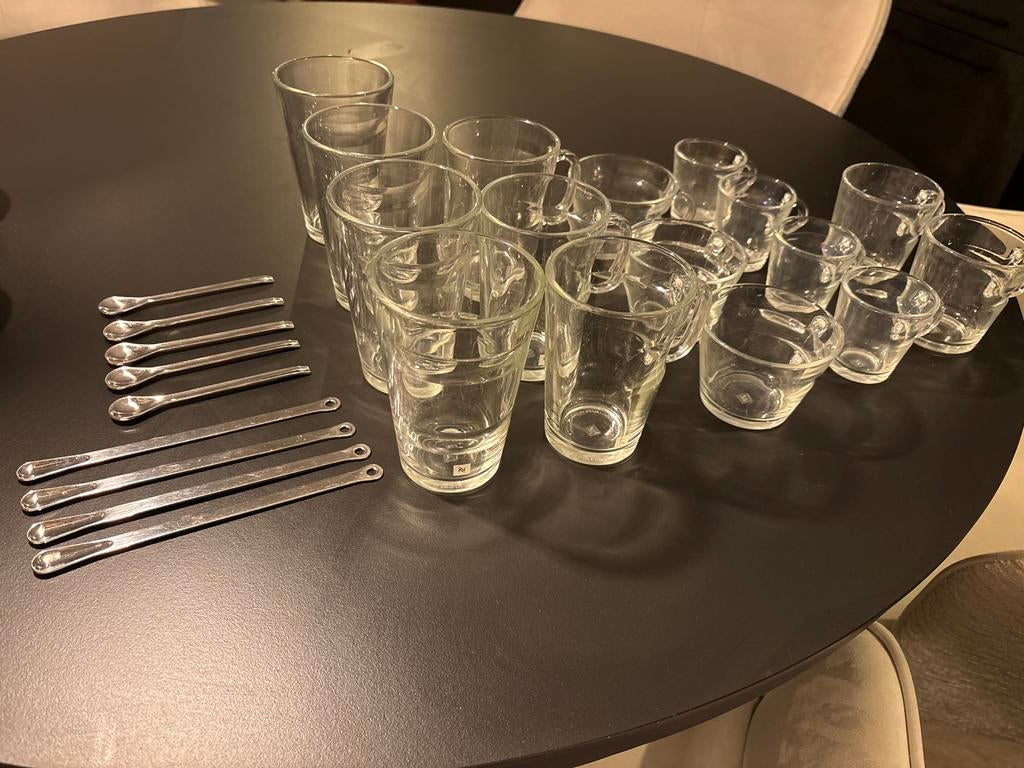 Nespresso Glazen en Lepels Servies, Ophalen, Glas of Glazen, Effen, Glas