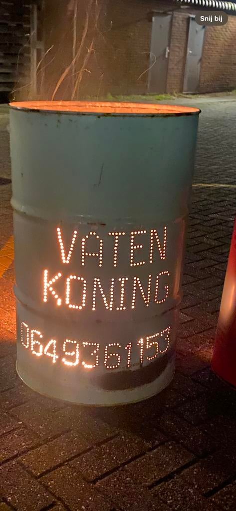 🔥 Vuurton brandton open klaar voor gebruik olievat vat ton, Ophalen, ., Zo goed als nieuw, .
