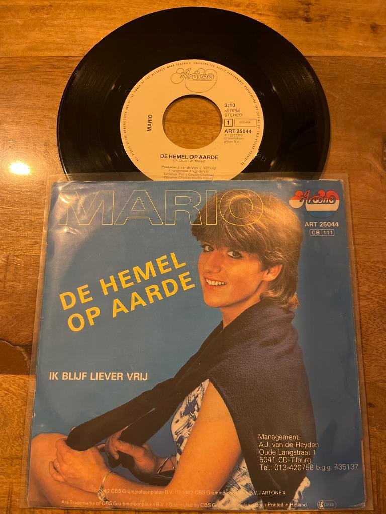 Mario - De Hemel Op Aarde - Single, 7 inch, Single, Ophalen of Verzenden, Zo goed als nieuw