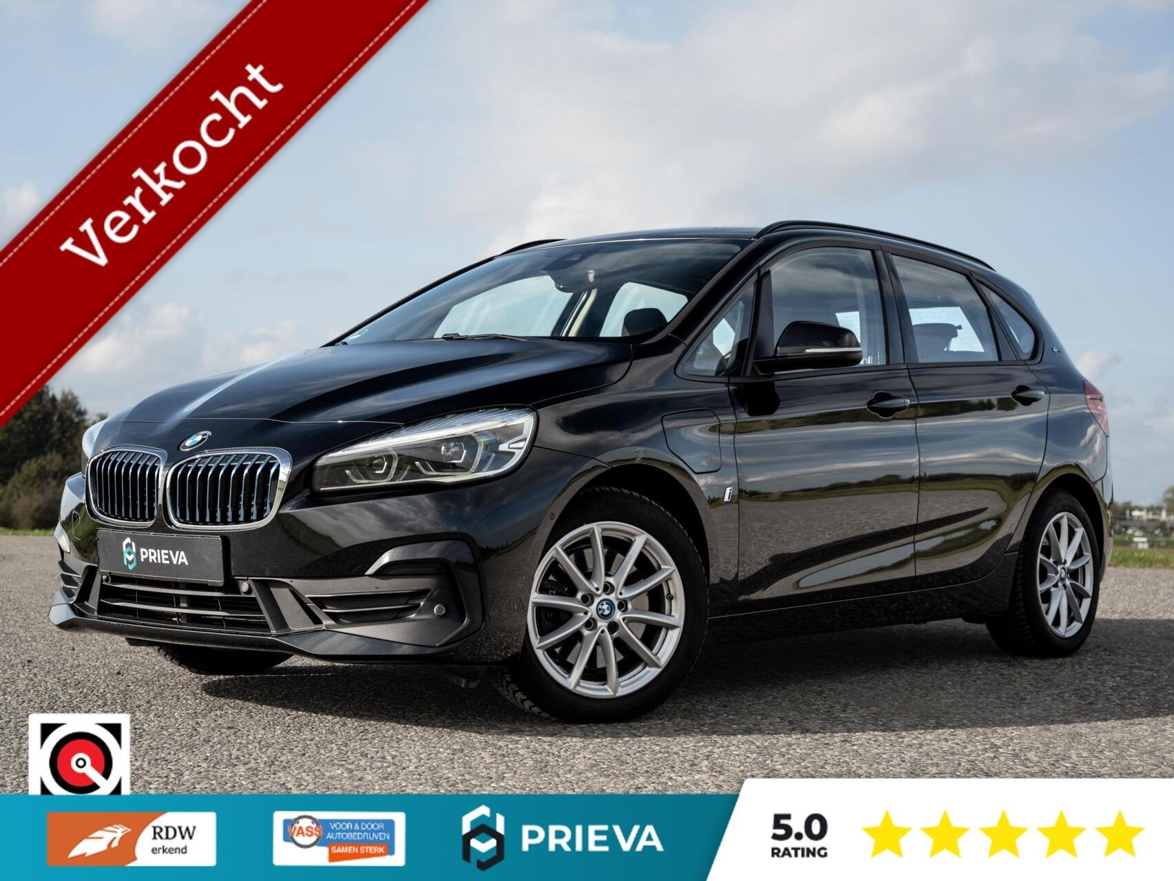 -BMW Active Tourer 225xe iPerformance Advantage xDrive | Vol, Auto's, Automatische klimaatregeling, Gebruikt, Zwart, Leder en Stof