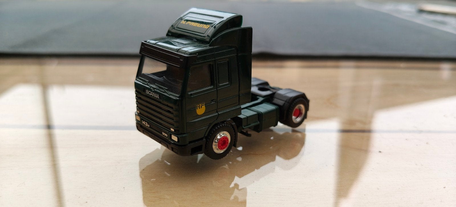 Herpa Scania 143 Freund, Ophalen of Verzenden, Zo goed als nieuw, Bus of Vrachtwagen, Herpa