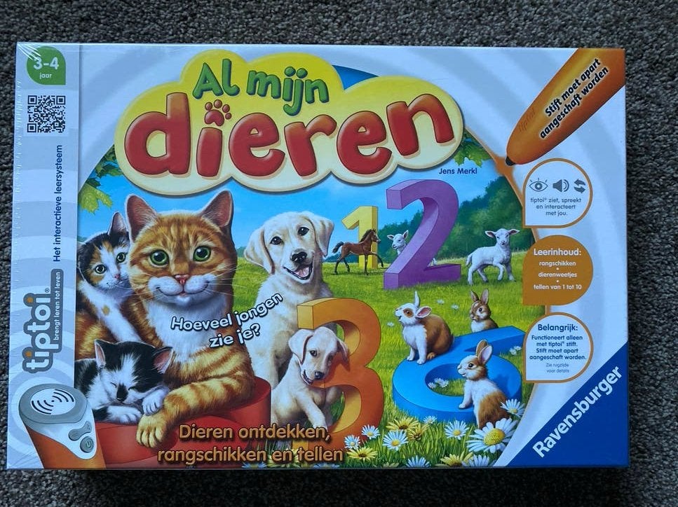 Tiptoi Ravensburger Al mijn dieren nieuw in plastic, Kinderen en Baby's, Speelgoed | Educatief en Creatief, Ophalen of Verzenden