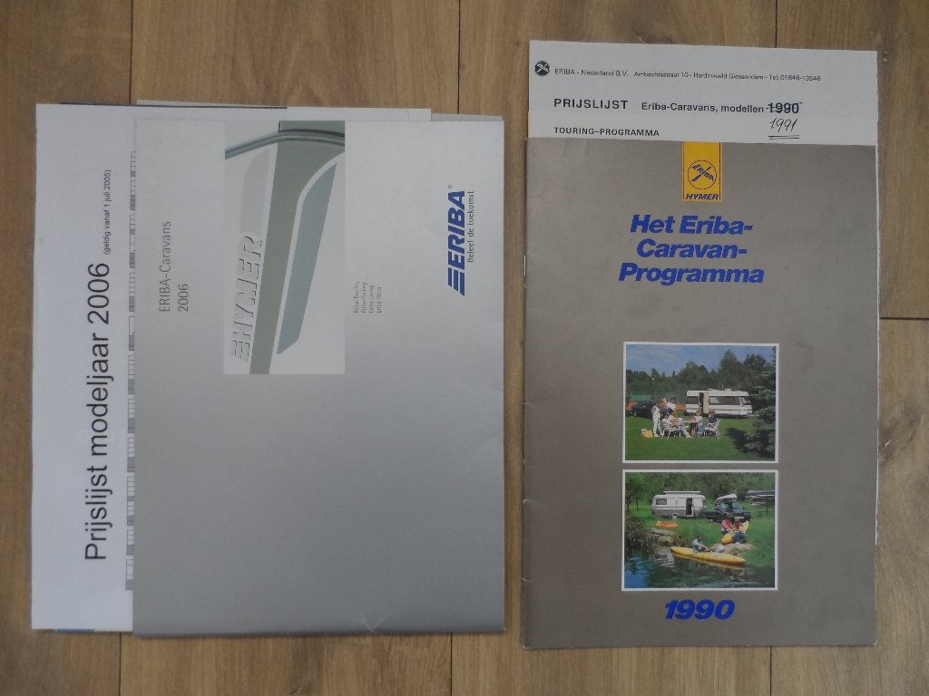 Folder Eriba caravan 1990-2019, Ophalen of Verzenden