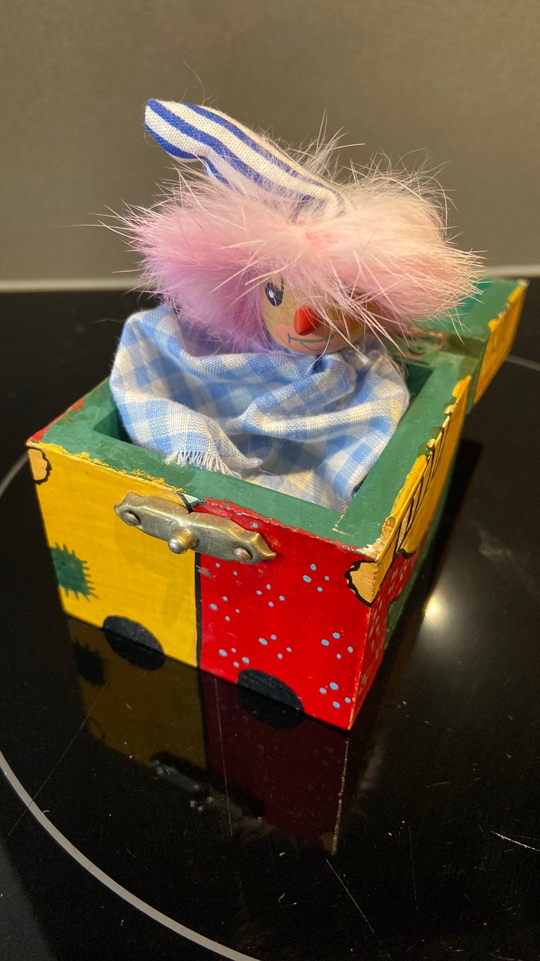 Vintage clown pop up doosje, Ophalen of Verzenden