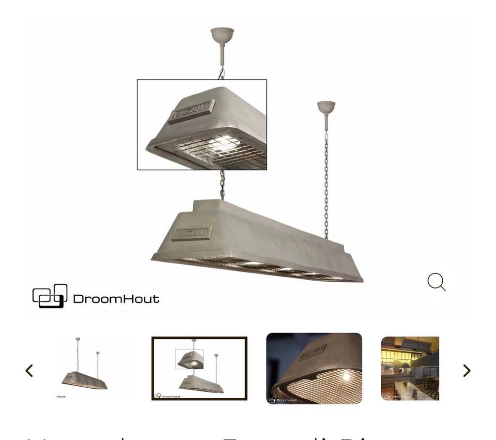 Frezoli Bizz Industriële Hanglamp - Gegoten Aluminium, Ophalen, Zo goed als nieuw, Metaal