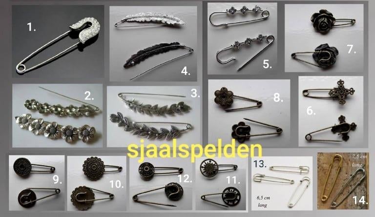 Sjaal speld / sjaalspeld (diverse soorten) - vanaf 1,95 eur, Ophalen of Verzenden, Nieuw, Overige kleuren, Overige materialen