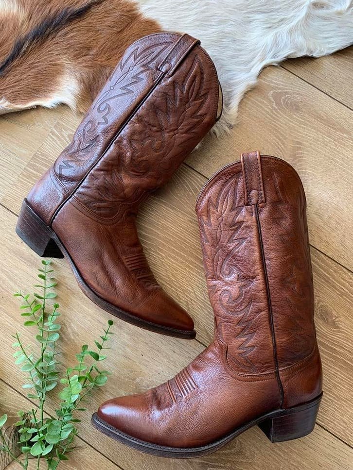 Justin Boots cowboylaarzen 42 43 western boots laarzen, -, Boots, Ophalen of Verzenden, Zo goed als nieuw