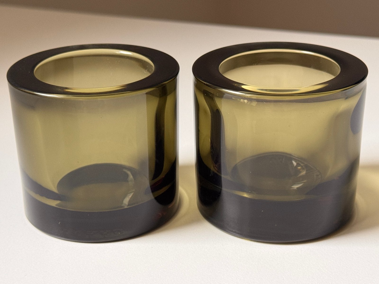 Bosgroene Marimekko Iitala Kivi waxinelichtjeshouders, Huis en Inrichting, Ophalen of Verzenden, Zo goed als nieuw, Iittala