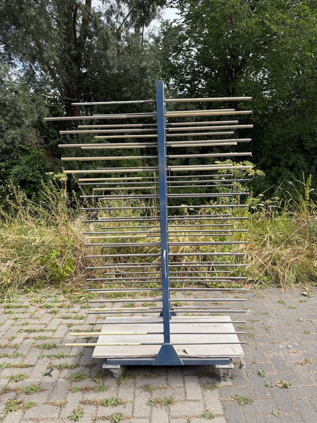Droogrek op wielen - ideaal voor werkplaats of atelier, Doe-het-zelf en Verbouw, Ophalen, Gebruikt, 120 tot 170 cm