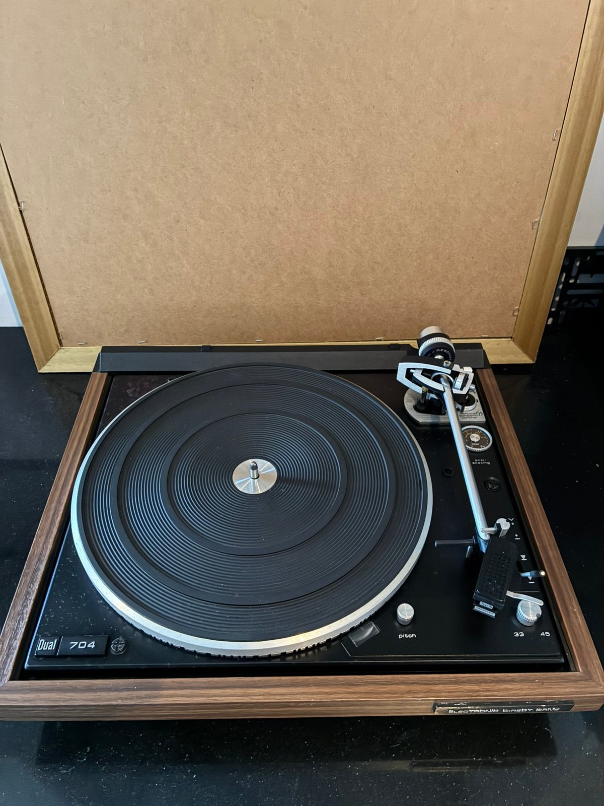 Dual 704 met goed shure V-15 SUPER-TRACK PLUS element +naald, Audio, Tv en Foto, Ophalen, Pitch-regelaar, Zo goed als nieuw, Platenspeler
