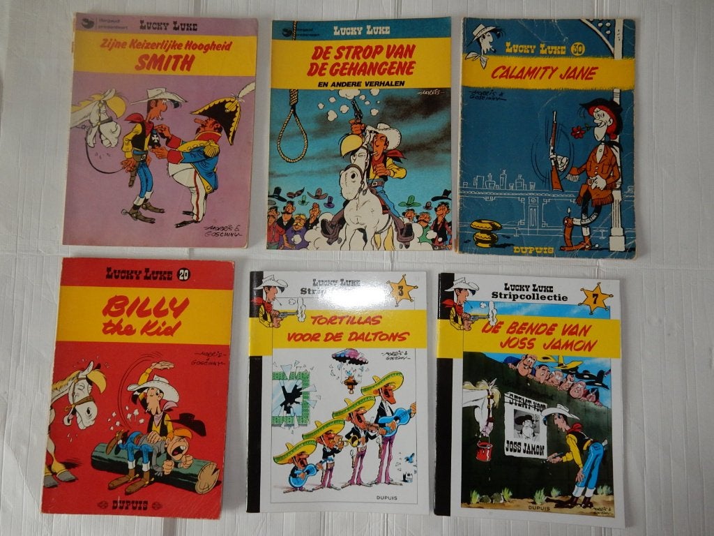 Stripboeken Lucky Luke, Meerdere stripboeken, Ophalen of Verzenden, Gelezen