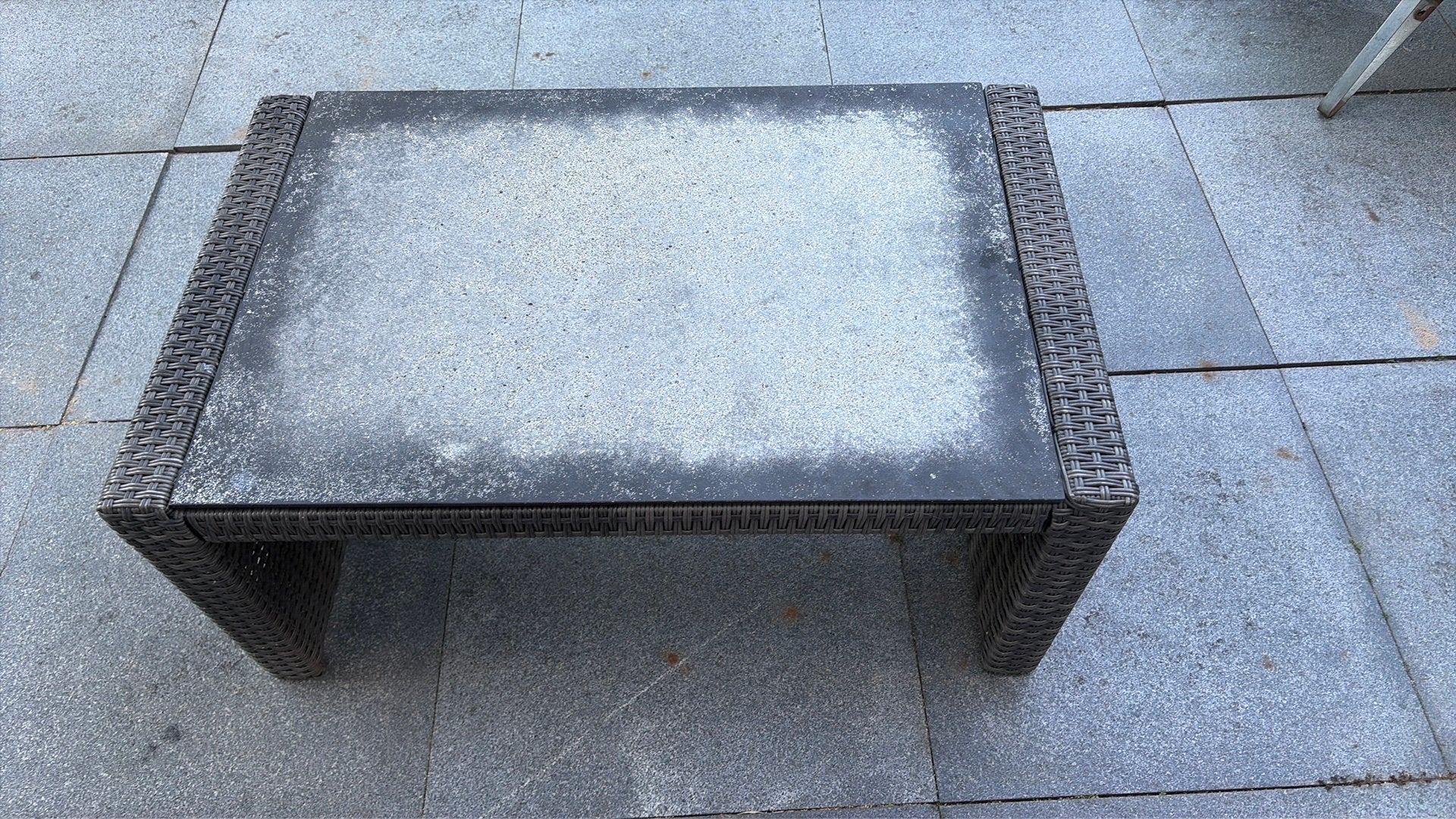 Lounge tafel grijs, Ophalen, Gebruikt, Rechthoekig, Kunststof