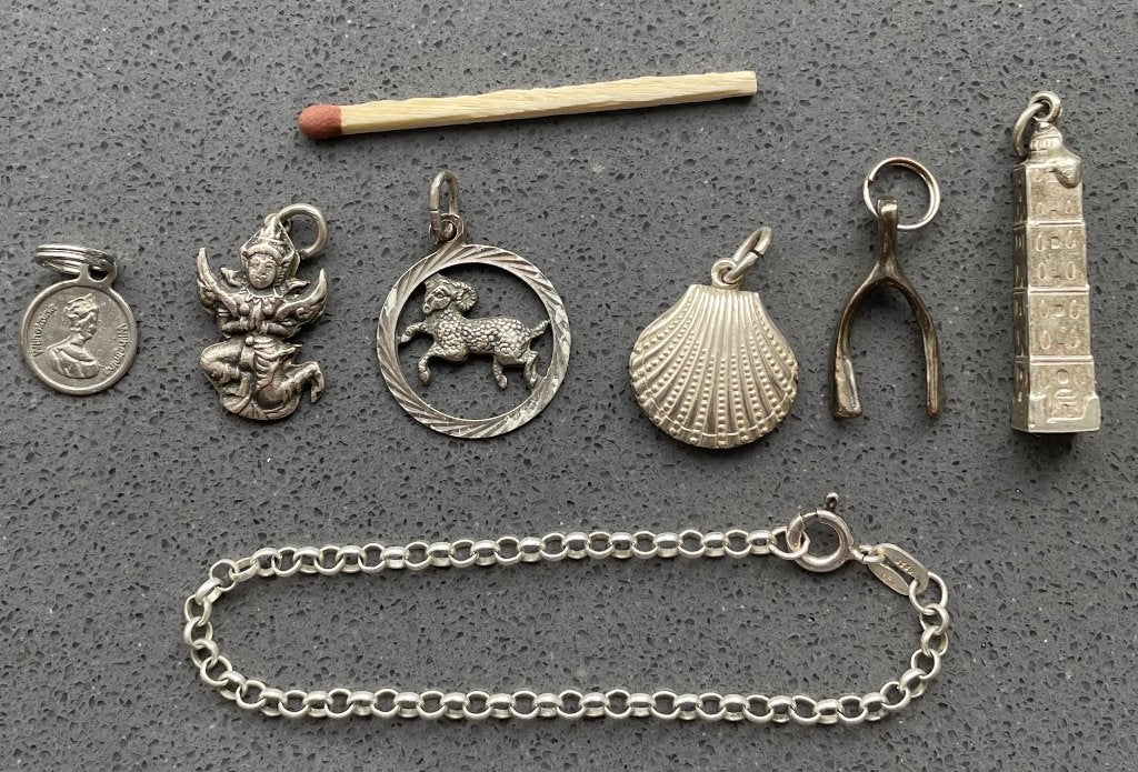 2 Zilveren bedelkettingen, Antiek en Kunst, Ophalen of Verzenden