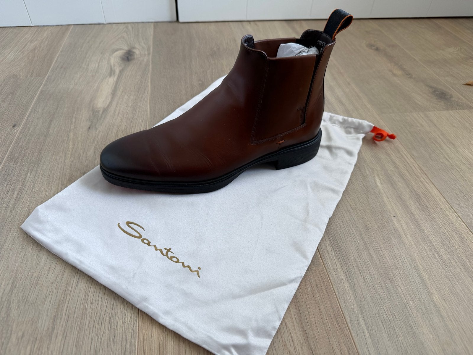 Santoni bruine leren Chelsea boots - Maat 43, Ophalen of Verzenden, Nieuw, Bruin, Boots