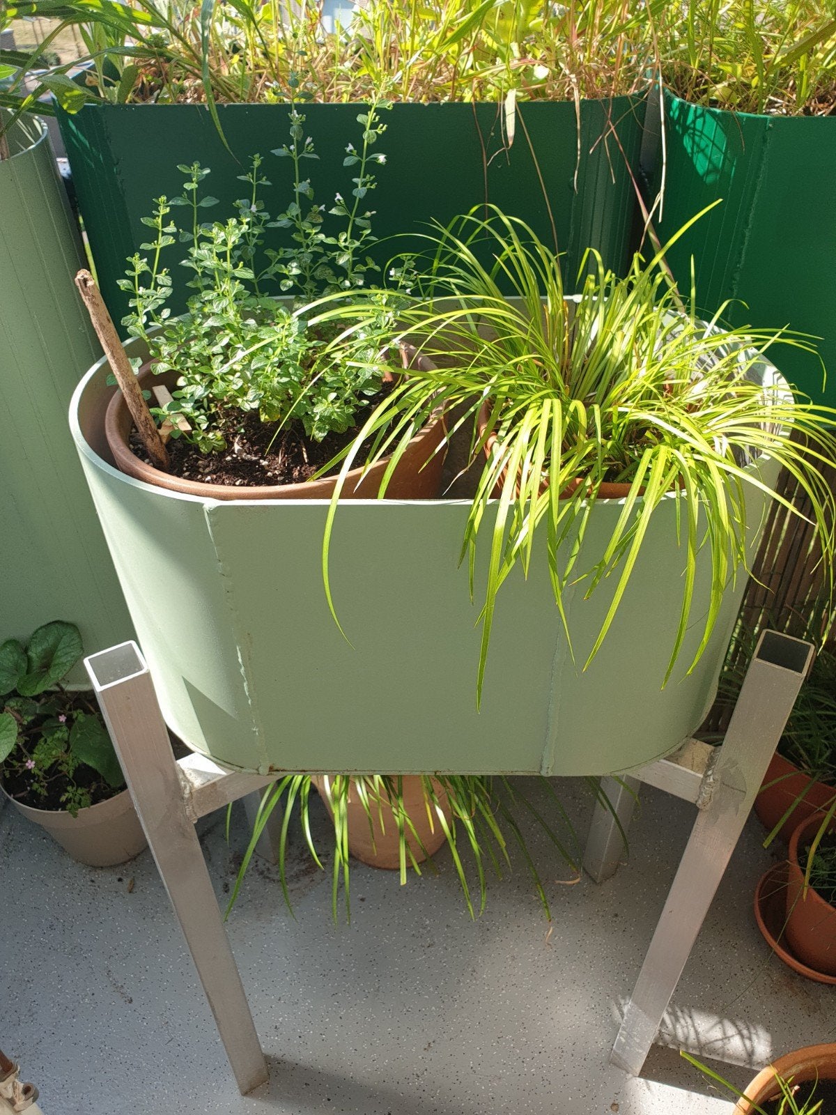 Aluminium verhoogde terras-moestuin- plantenbak verstelbaar, Ophalen, Rechthoekig