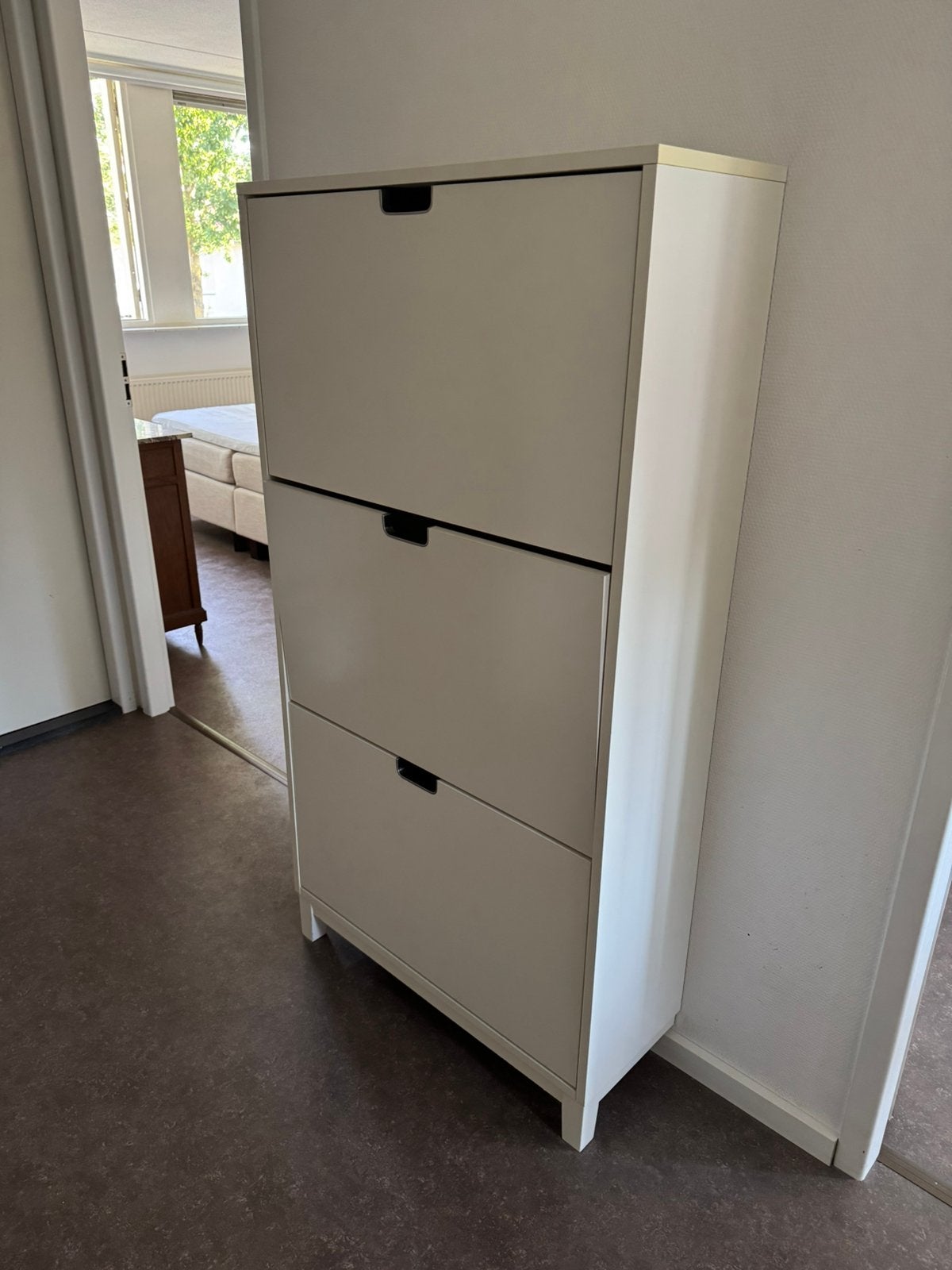 IKEA STÄLL Schoenenkast met 3 vakken - wit 79x29x148 cm, Ophalen, Gebruikt