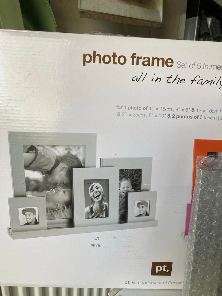 Set van 5 fotoframes met een toonrand - NIEUW, Ophalen, Nieuw