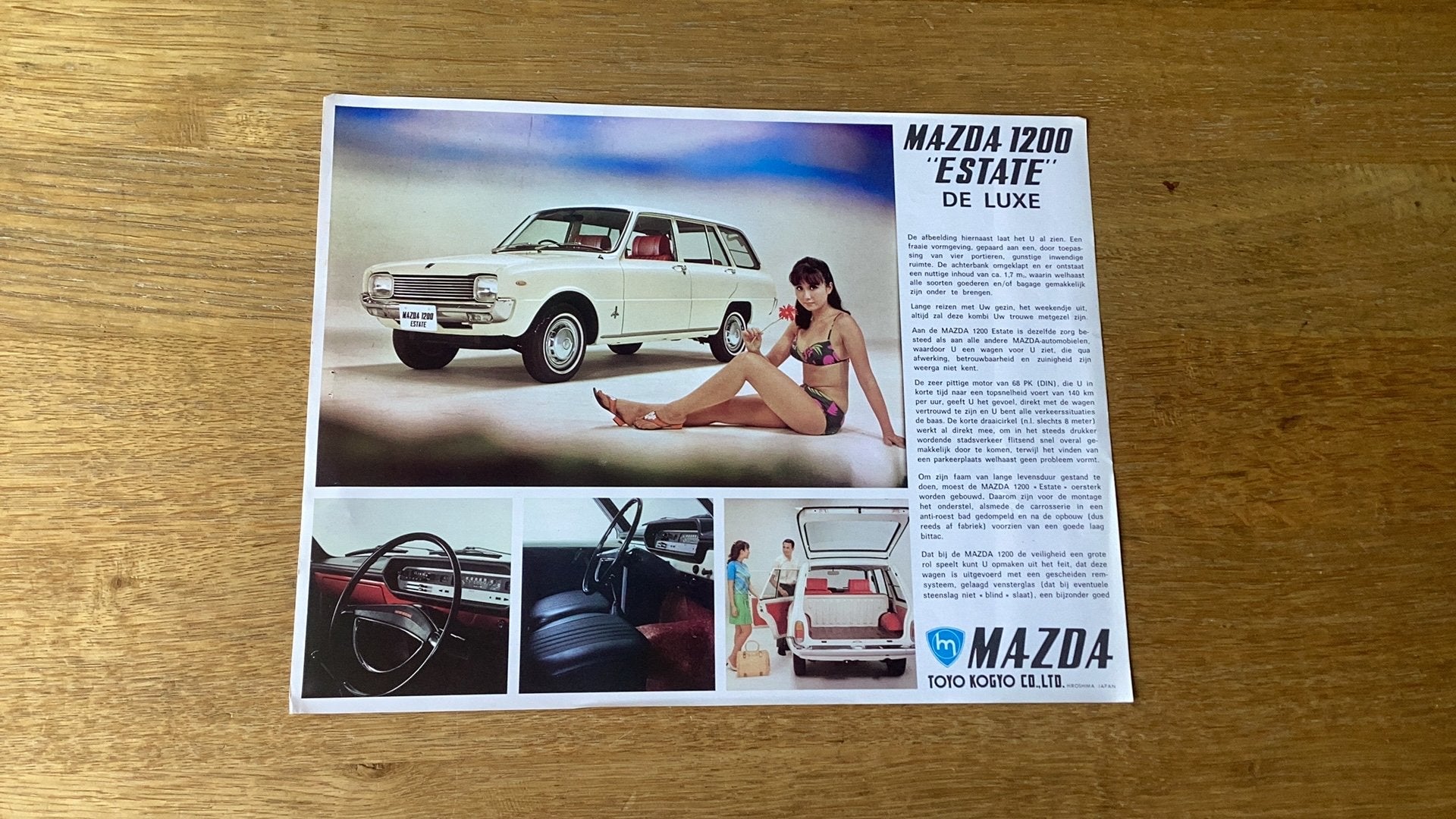 Mazda 1200 Estate De Luxe Leaflet, Ophalen of Verzenden, Gelezen, Mazda