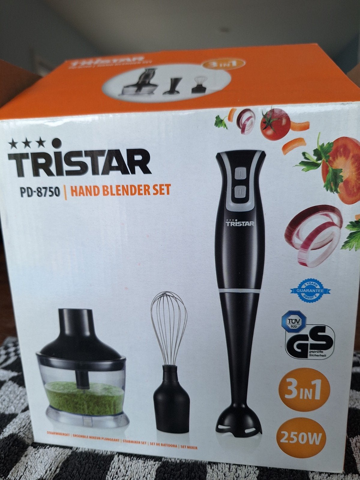 Tristar PD-8750 Handblender Set 3-in-1 - Nieuw in doos, Witgoed en Apparatuur, Keukenmixers, 2 snelheden, Nieuw, Ophalen of Verzenden