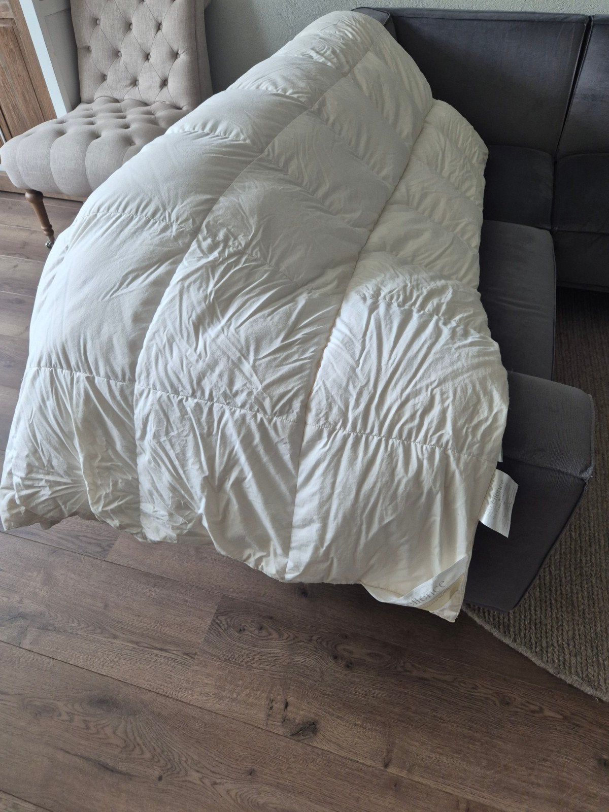 Donzen dekbed Excellence 240x220 winter gedeelte, Gebruikt, Lits-jumeaux, Wit, Dons en Veren