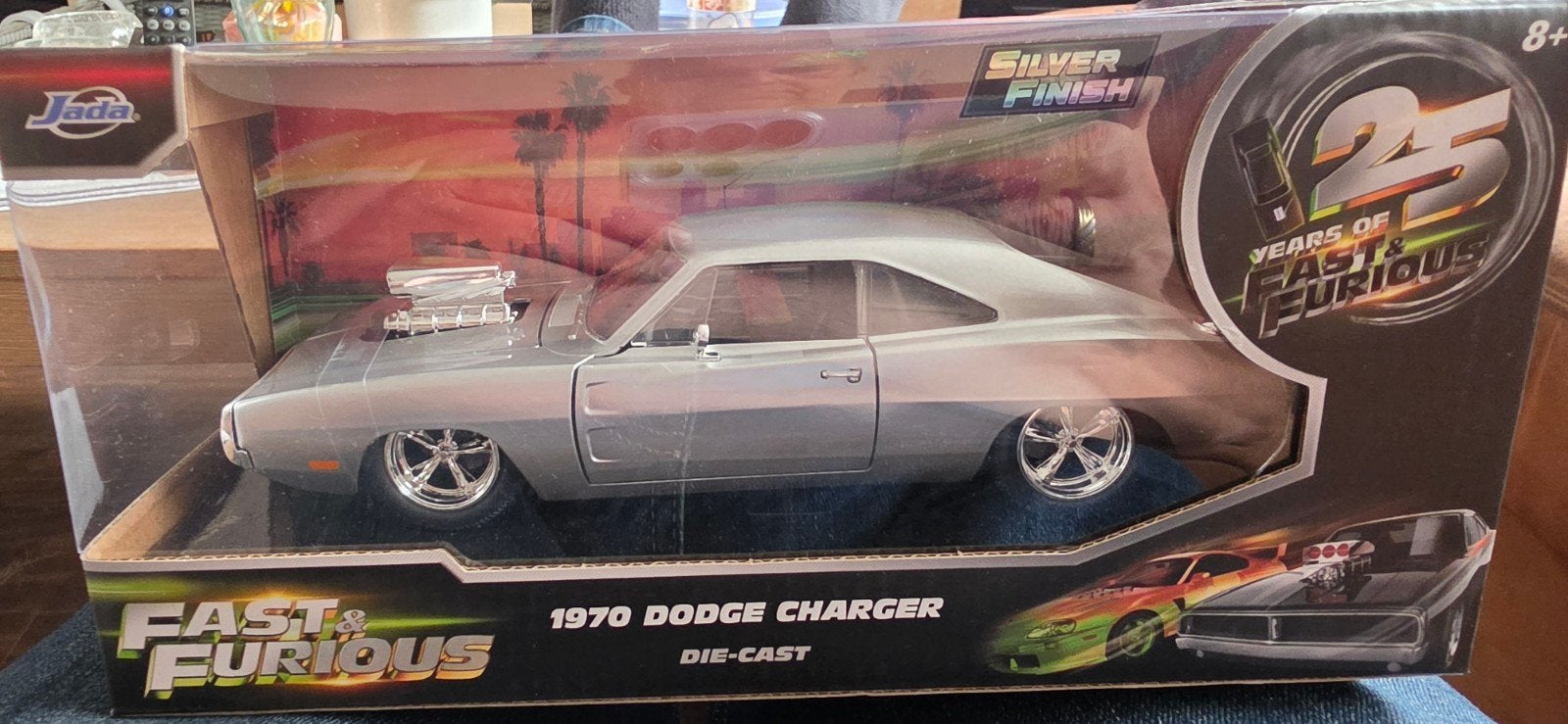 Jada Fast & Furious 1970 Dom's Dodge Charger 1:24 Silver, Ophalen of Verzenden, Nieuw, Auto, Jada