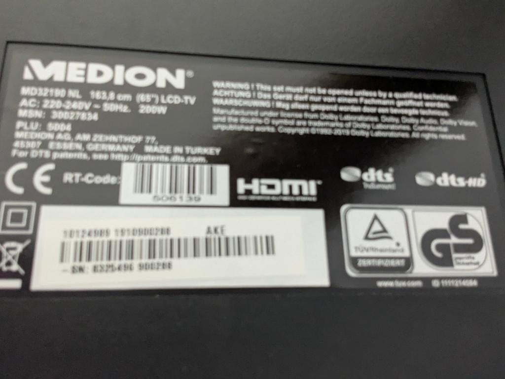 65 inch led tv medion md 32190 NL, Overige merken, 50 Hz, Ophalen of Verzenden, 100 cm of meer