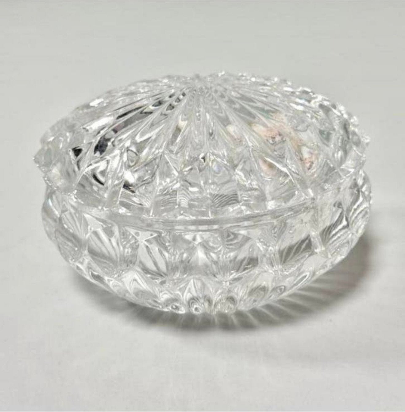 Vintage Kristallen Sieraden Bonbon Zeep Doosje met deksel, Antiek en Kunst, Ophalen of Verzenden