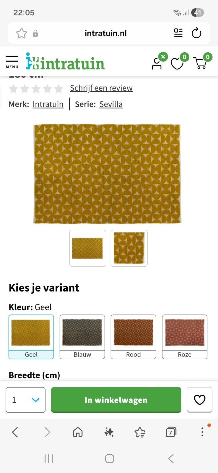 Kleed sevillia geel 120x180 nieuw (heb er 2), Ophalen of Verzenden, Nieuw