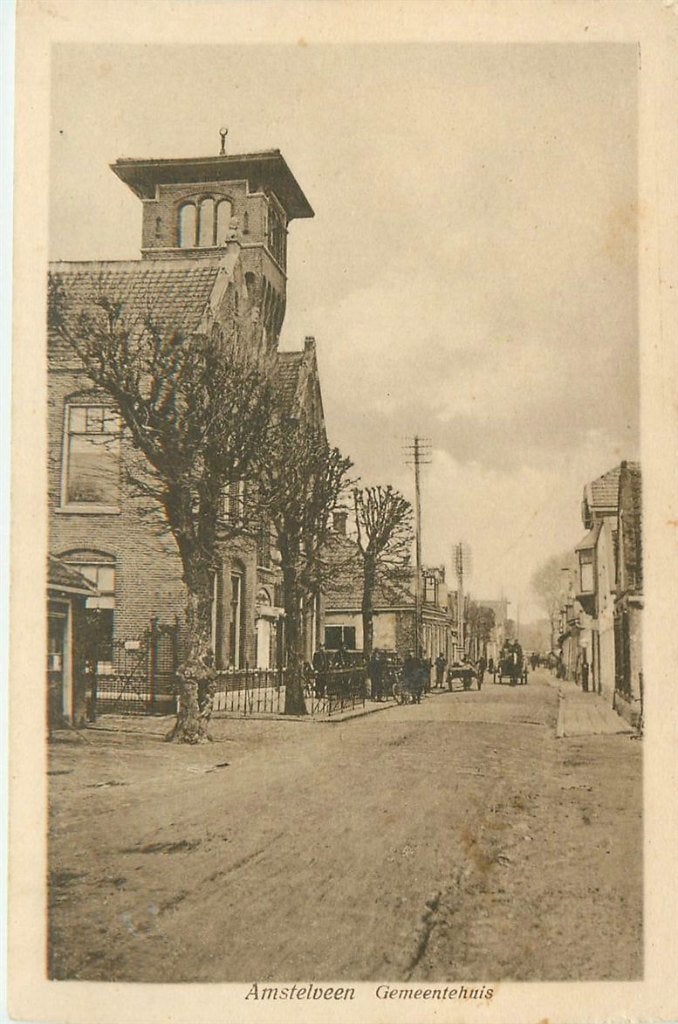 702-096-015 Amstelveen Gemeentehuis, Verzenden, Voor 1920, Noord-Holland
