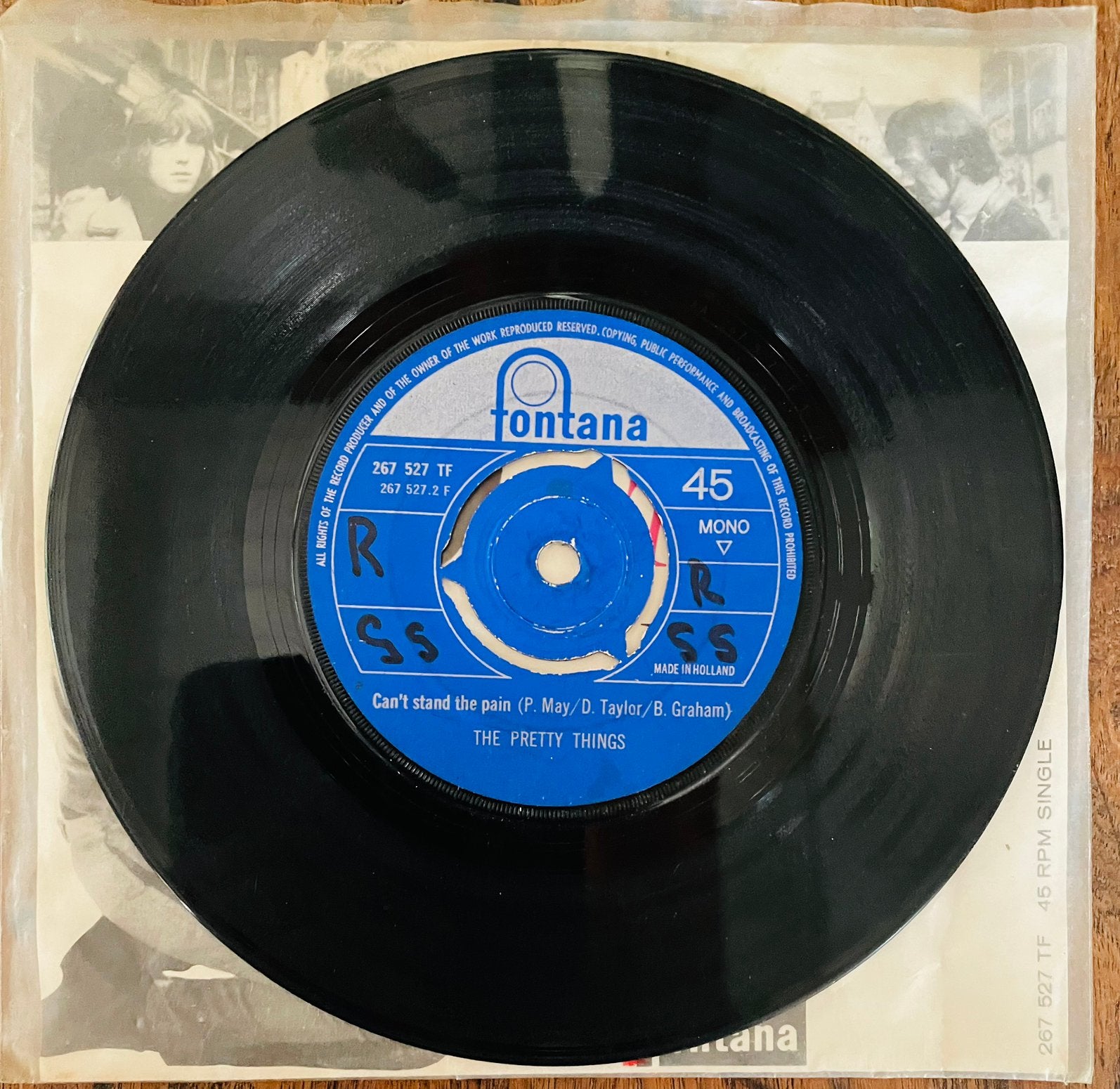 The Pritty Things Midnight to six men op fontana label 1965, Cd's en Dvd's, Gebruikt, Originele persing, 7 inch, Ophalen of Verzenden