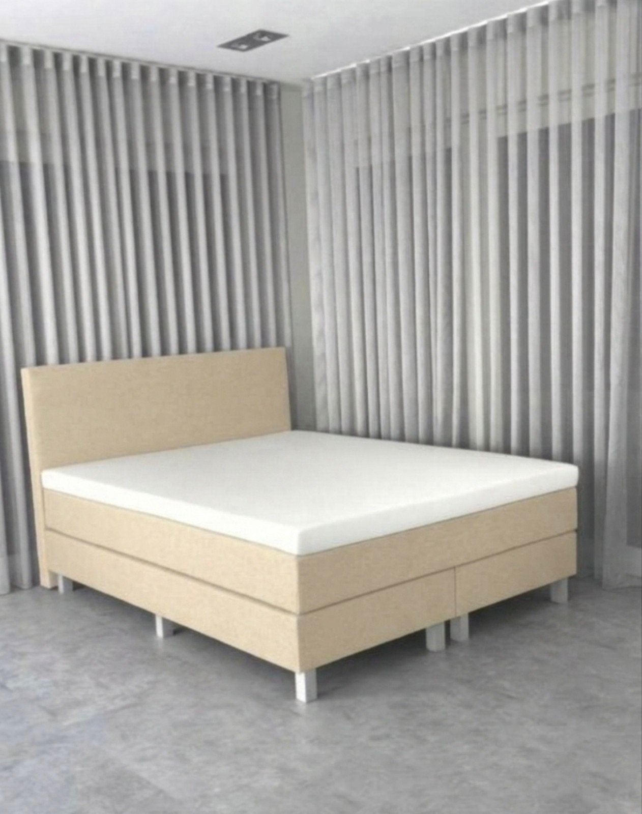Nieuwe boxspring nog in de originele verpakking, Ophalen, Beige, 200 cm, BOXSPRING