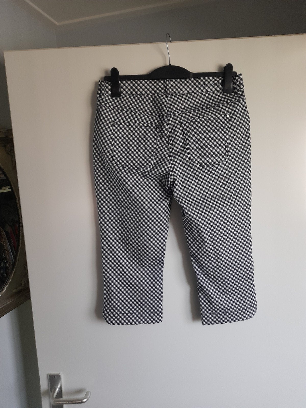Geruite dames kuit broek mt L MAC, Maat 38/40 (M), Zwart, MAC, Ophalen of Verzenden