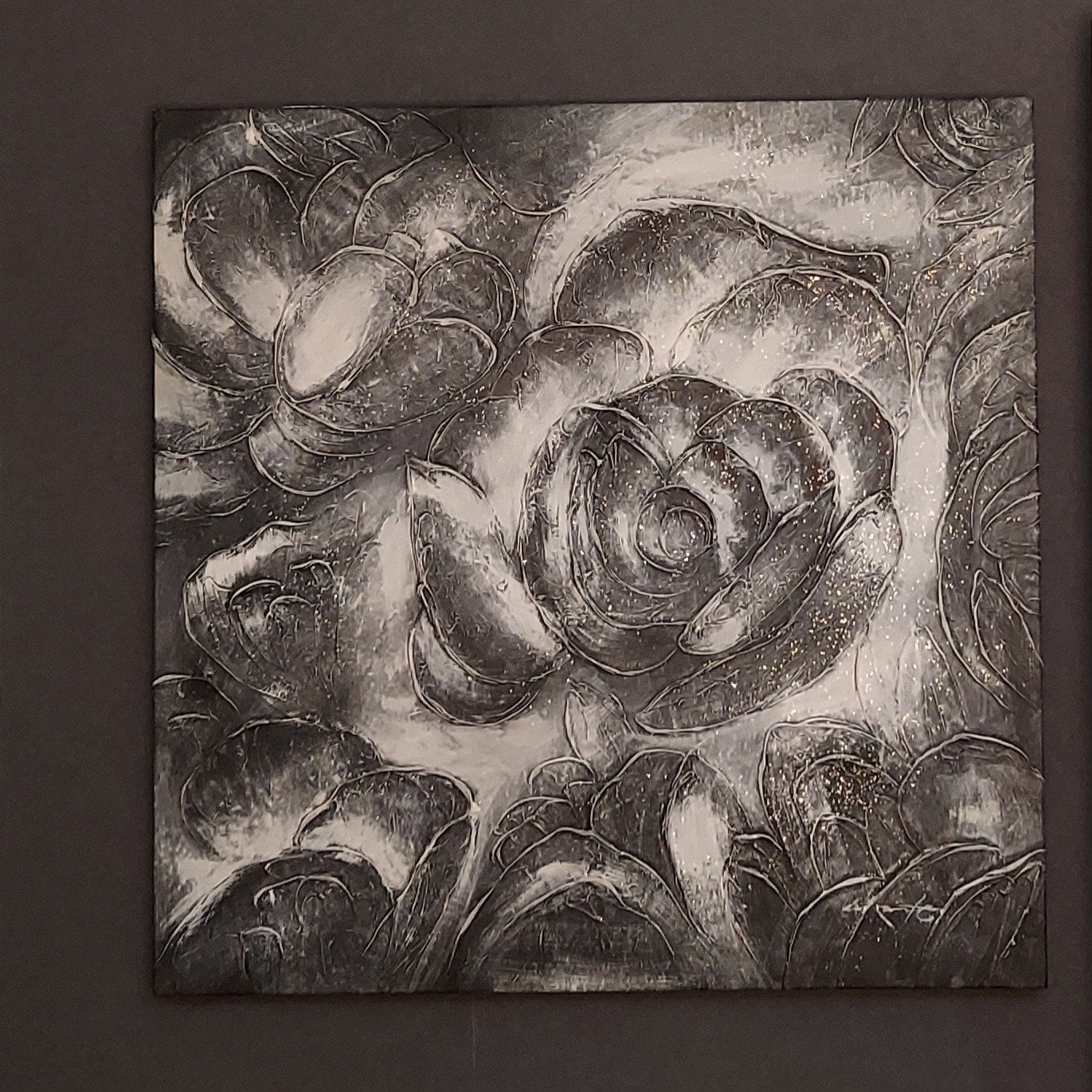 Schilderij 100x100 cm, Ophalen, Overige onderwerpen, Origineel werk, Gemengde techniek