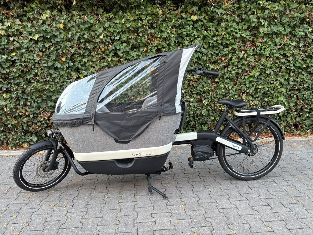 Gazelle Makki Bakfiets met regenhuif 551km 2022 Urban arrow, Fietsen en Brommers, Ophalen, Zo goed als nieuw, 2 kinderen, Elektrisch