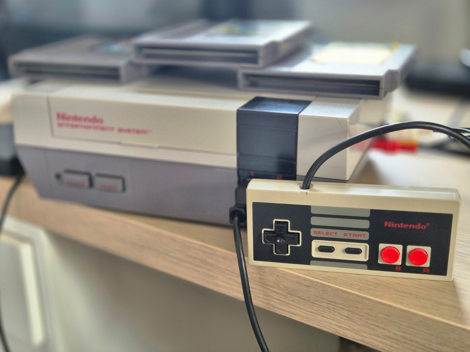 Nintendo Entertainment System (NES) 3 spellen en 1 contro, Ophalen, Gebruikt, Met 1 controller, Met games