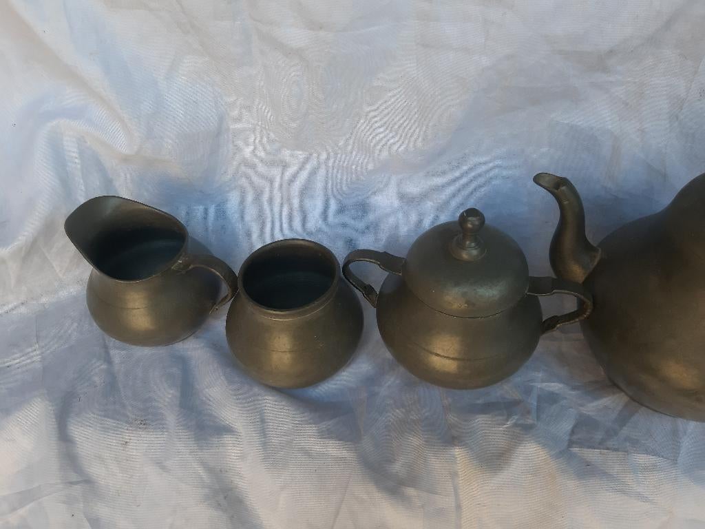 Set van 5 stuks Zeister Pewter tinnen kannen, Ophalen