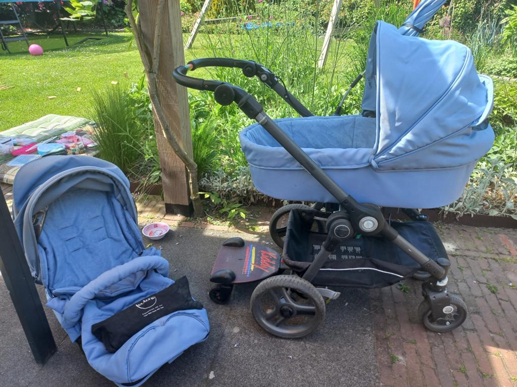 TEUTONIA Wandelwagen + kinderwagen, Gebruikt, Combiwagen, Met reiswieg, Ophalen