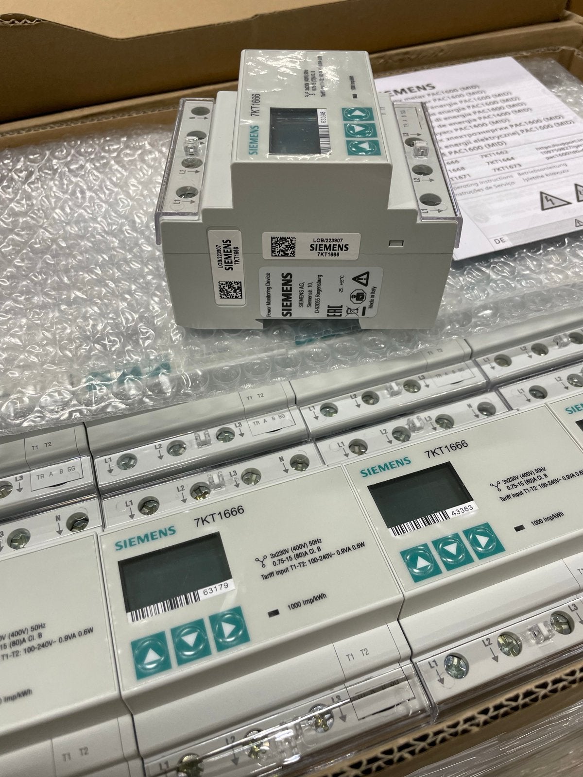 Siemens 7KT1666 Energiemeter 3-fase (Nieuw in doos), Ophalen of Verzenden, Nieuw, Siemens, Overige typen