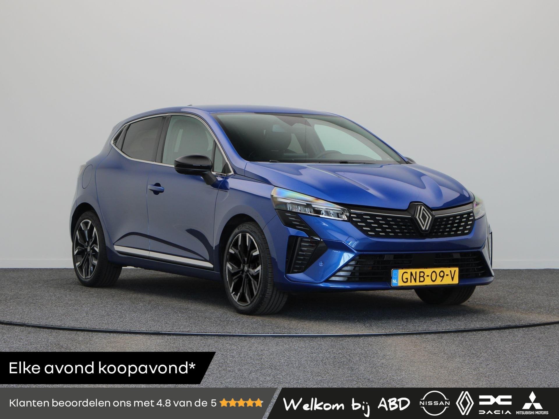 Renault Clio E-Tech Full Hybrid 145pk techno | BOSE | 360 gr, Gebruikt, Blauw, Leder en Stof, 23 km/l