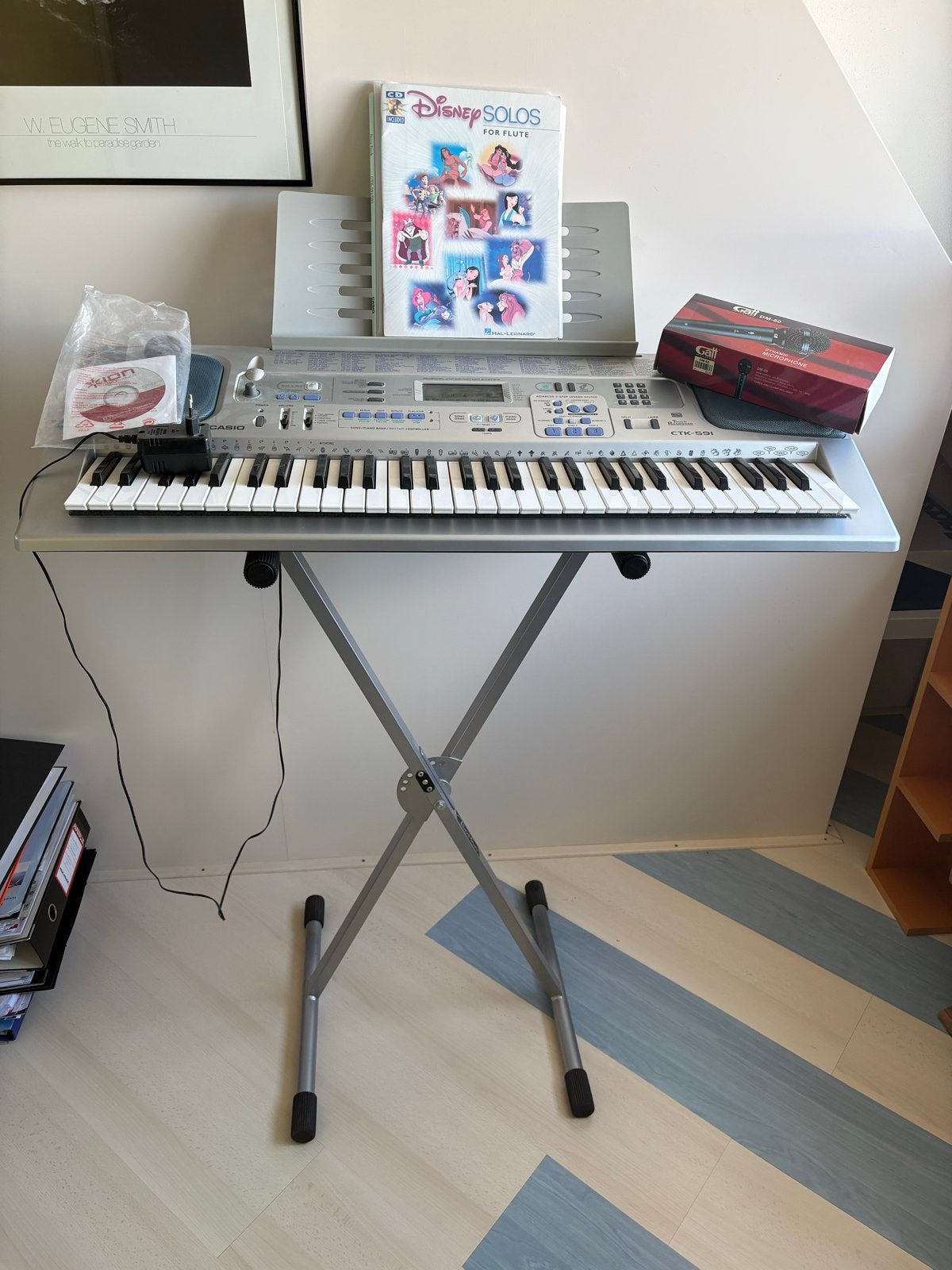 Casio CTK-591 Keyboard met standaard en microfoon, Ophalen, Casio, Met standaard, 61 toetsen