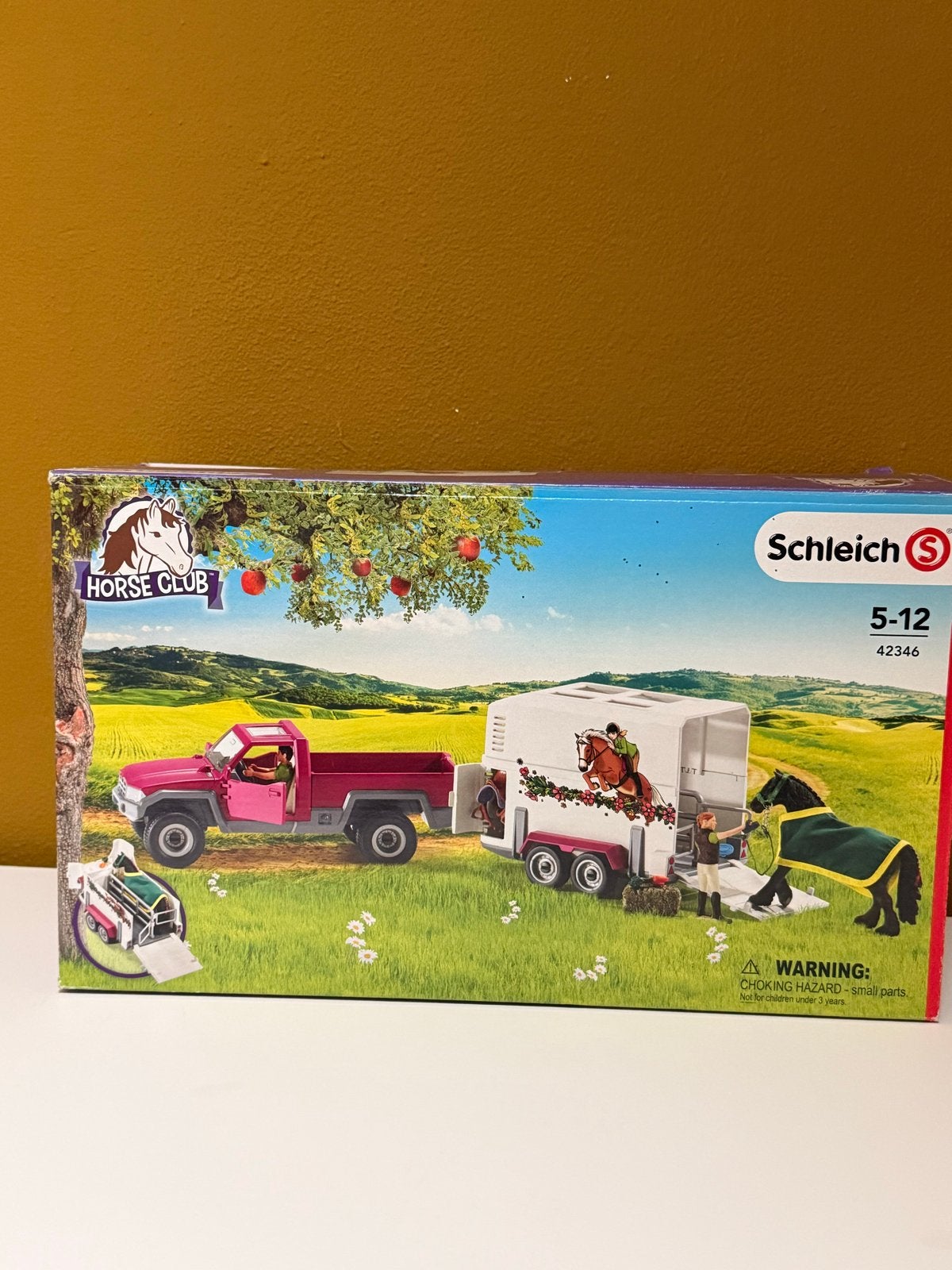 Schleich 42346 Pick-up met paardentrailer, Ophalen of Verzenden, Gebruikt