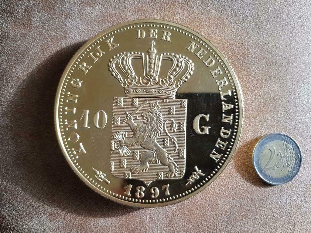 Nederland Set vergulde tientjes Koningin Wilhelmina.in kist, Postzegels en Munten, Munten | Nederland, Goud, Koningin Wilhelmina