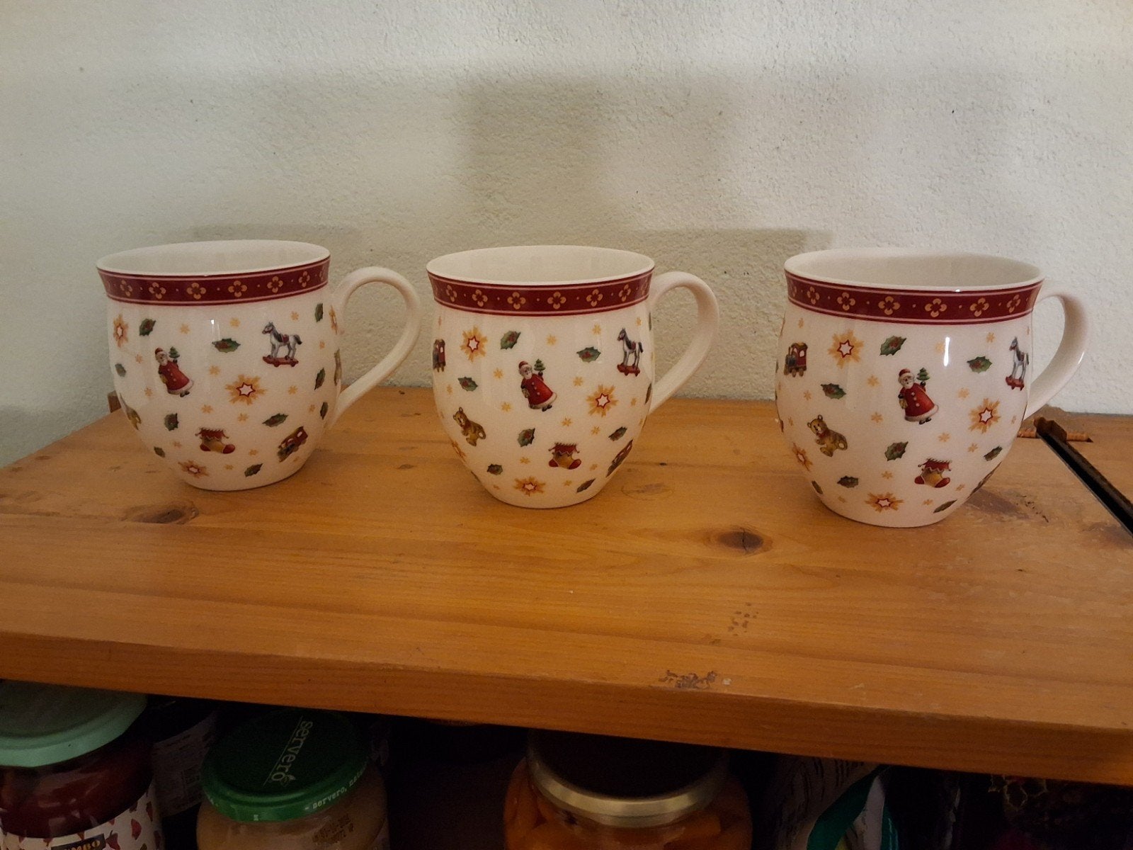 Kerstservies Villeroy en Boch, 3 bekers, Toy's Delight kerst, Ophalen of Verzenden
